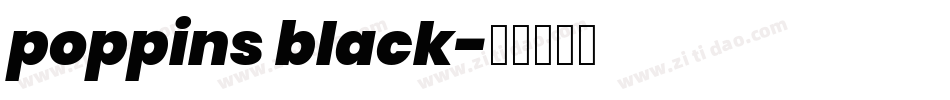 poppins black字体转换